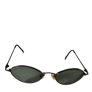 Vintage Nicole Miller Trinity 49-19 140 Dark Wine Oval Sunglasses FRAMES ONLY
